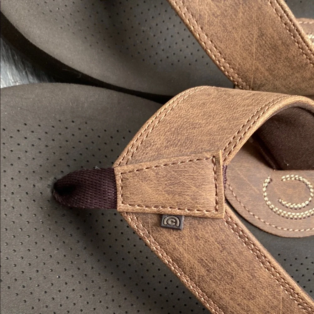 Cobian Black and Brown Flip-Flops with Durable Design